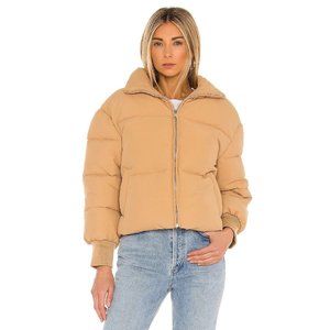Lovers + Friends Jillian Puffer Jacket Nude Small New